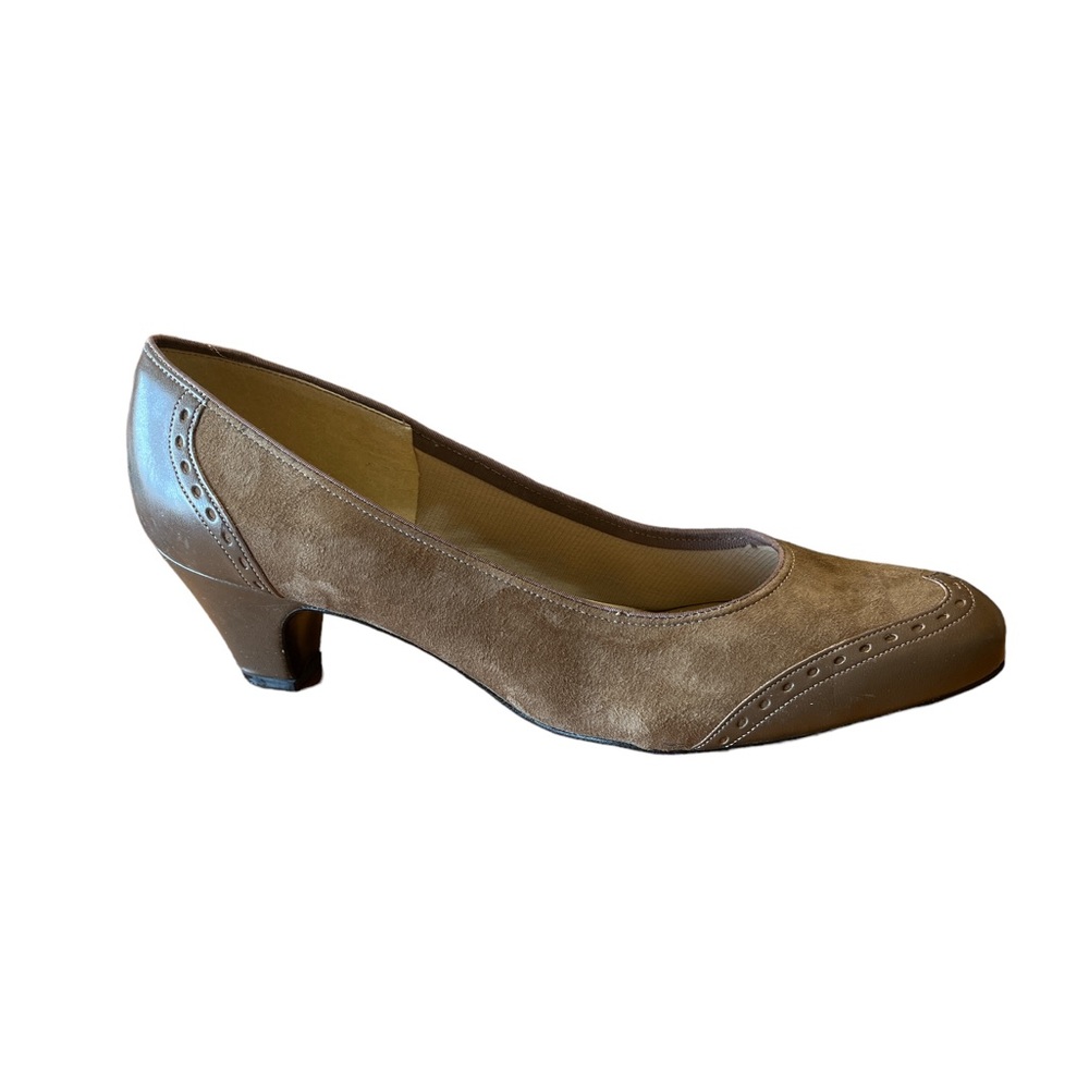 👀 Just Added!! Vintage Selby Comfort Flex Brown Suede Heels